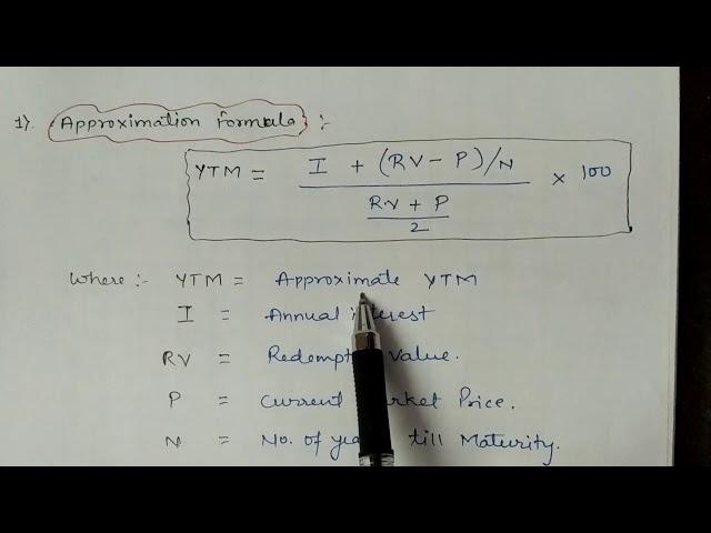 Video #8 :- Yield to Maturity