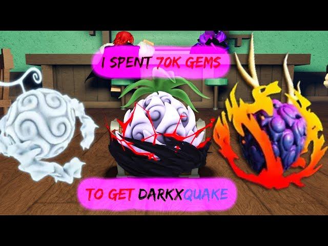 I Spent 70K GEMS To Get DARKXQUAKE In FRUIT BATTLEGROUNDS