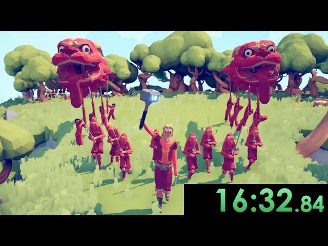 I tried speedrunning Totally Accurate Battle Simulator and used deplorable strategies to go fast