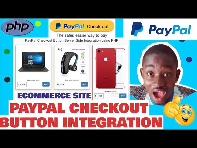 Paypal checkout button server side integration in PHP