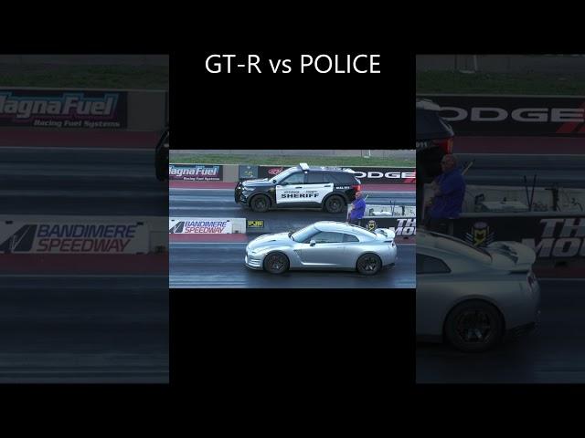 Nissan GT-R vs Police Car - drag race