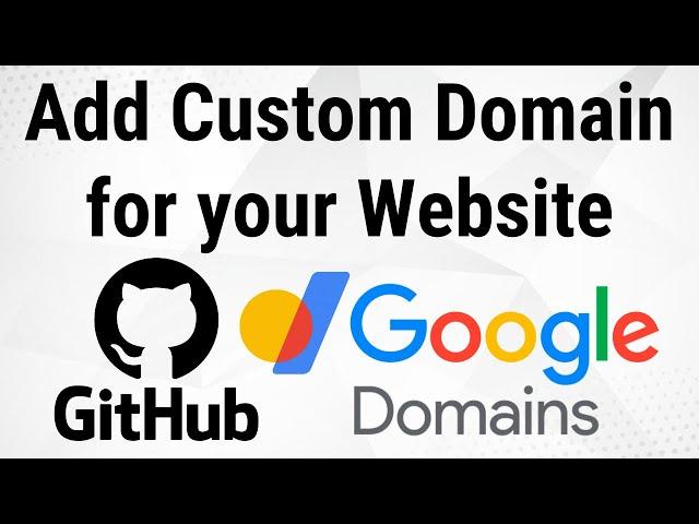 How to add a Custom Domain on Github Pages