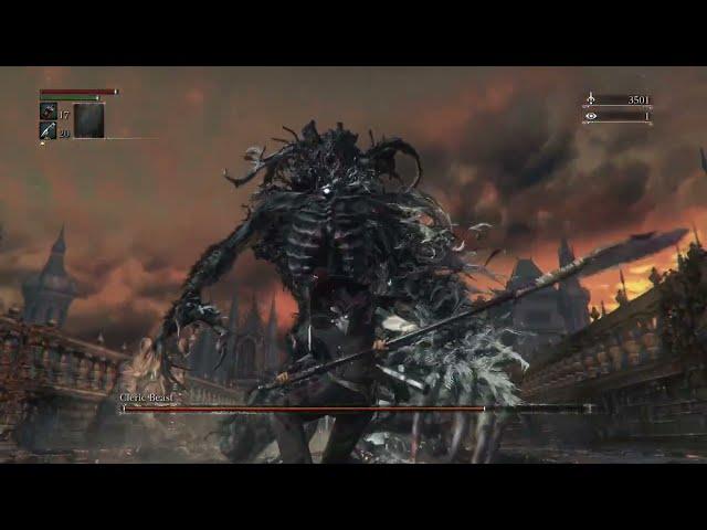 Bloodborne - Cleric Beast at Minimum Level