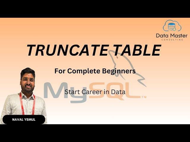 20. TRUNCATE TABLE | Introduction to MySQL