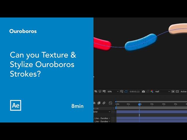 Can you Texture & Stylize Ouroboros Strokes in After Effects?