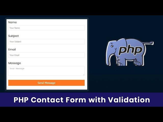 How to Validate Contact Form  in PHP & Sending to Email | PHP Contact Form Validation 2024