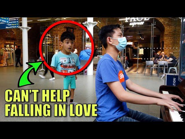 Shocked Kid! I Played Elvis Presley Can't Help Falling In Love in Public | Cole Lam 14 Years Old