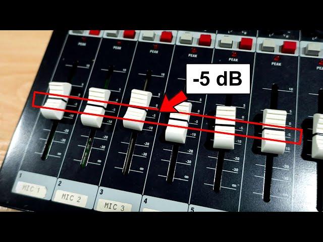 LIVE MIXING - WHY AUDIO ENGINEERS USE -5 dB AS THE FADER REFERENCE? ANALOG MIXERS