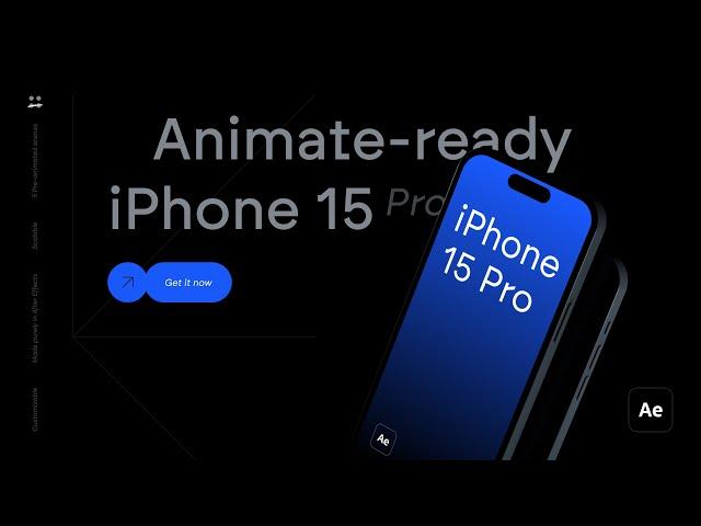 iPhone 15 Pro - Animate ready mockup for After Effects