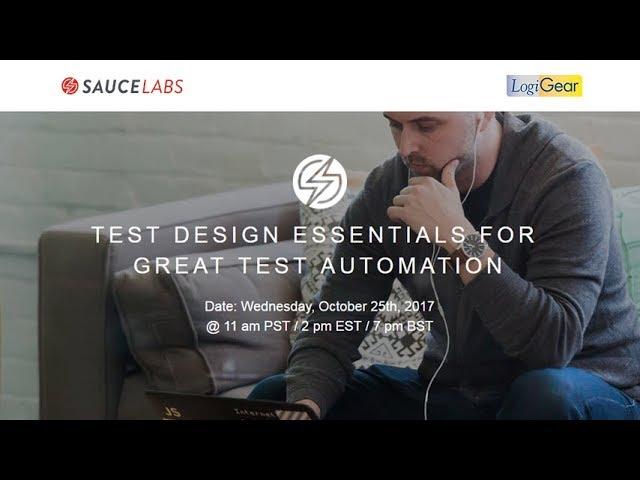 Test Design Essentials for Great Test Automation