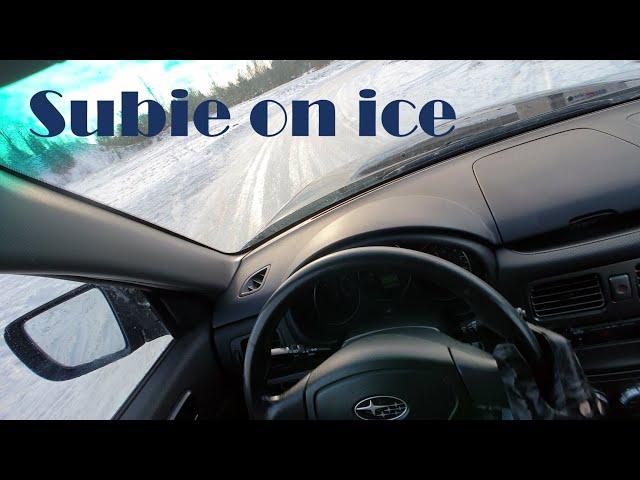 Practicing car control on sheer ice (POV 4K)