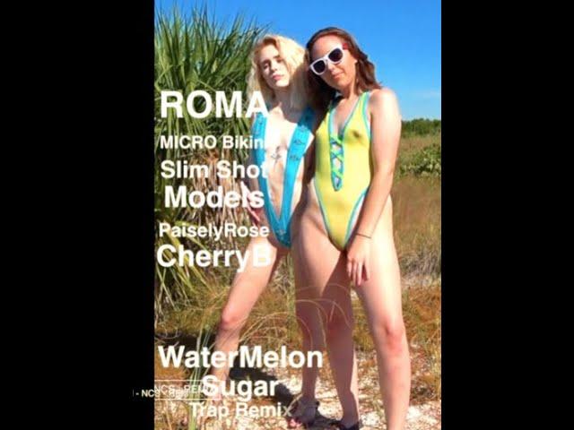 Roma Micro Sling Shot Bikini First Time Ever Models PaiselyRoseLovin & Cherry B 4k