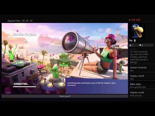 Crazy guy21 trolling in fortnite to Milke daliy sorry about the cut out Live Broadcast