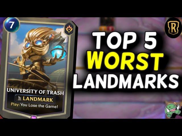 TOP 5 WORST Landmarks in LoR , Avoid These Cards! || #LegendsOfRuneterra #LoR #leagueoflegends