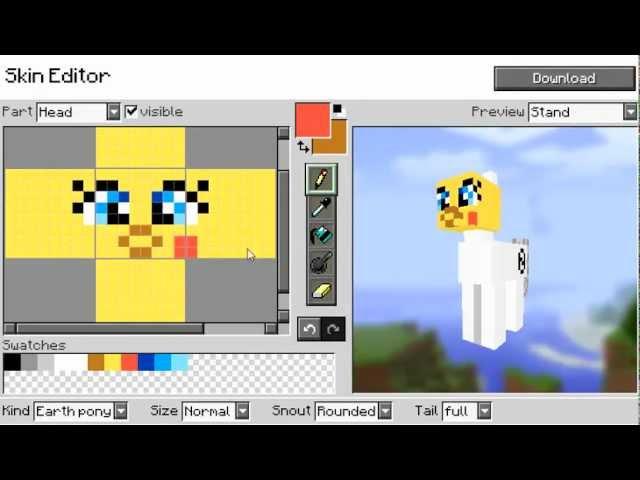 How to make your own skin for the "Mine Little Pony" minecraft mod.