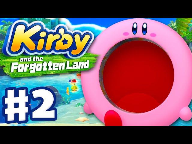 Kirby and the Forgotten Land - Gameplay Walkthrough Part 2 - Everbay Coast 100% (Nintendo Switch)