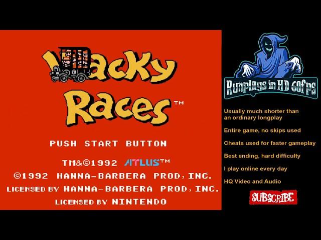 207 Wacky Races Movie mode in 23:30 NES, Runplays in HD 60fps