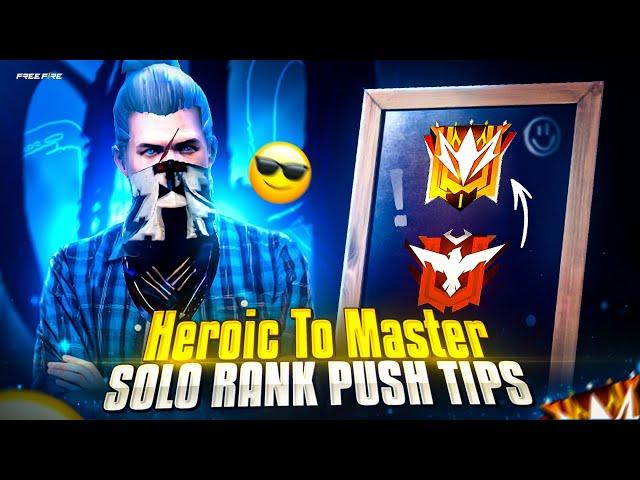 HEROIC TO MASTER  | BEST SOLO RANK PUSH TIPS & TRICKS | UTKARSH FF