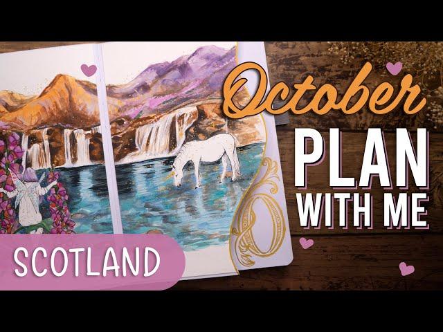 OCTOBER Bullet Journal Setup PLAN WITH ME Scotland Theme Part 1 