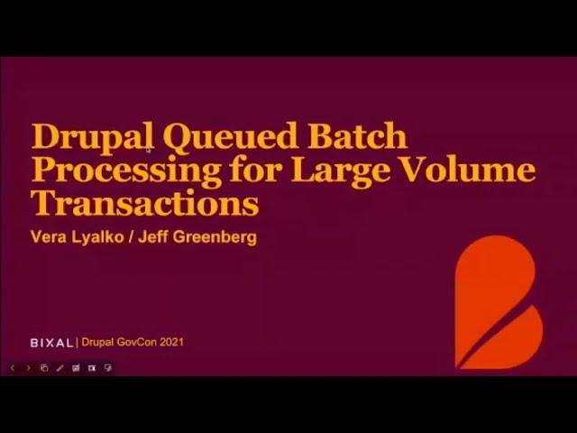 Drupal Queued Batch Processing for Large Volume Transactions