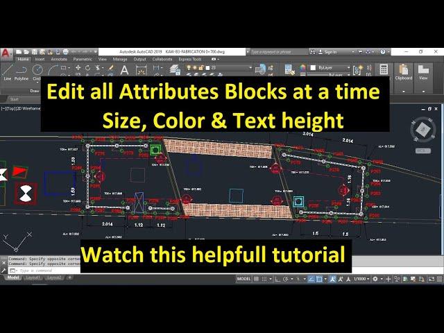 How to edit all Attributes blocks at a time Size, Color & Text height