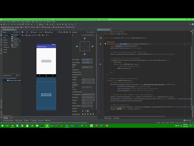 How to create a notification in Android Studio