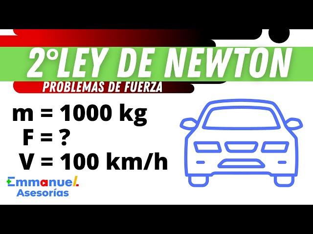 FISICA. Problemas de Fuerza, Masa y Aceleración. Segunda Ley de Newton. #física