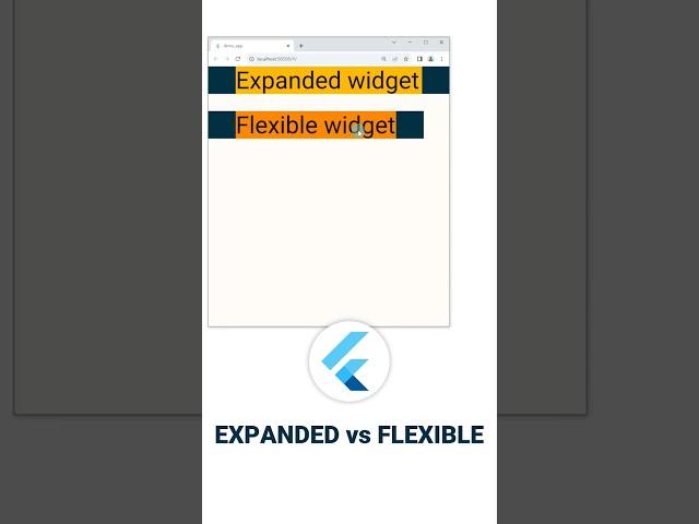 Difference between Expanded and Flexible widgets in Flutter.  #fluttertutorialforbeginners #coding