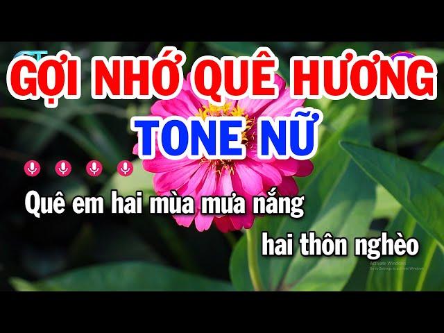 Karaoke Gợi Nhớ Quê Hương Tone Nữ ( Em ) Nhạc Sống Mới 2023 | Tạp Hóa Karaoke