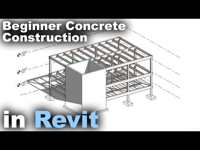 Beginner Concrete Construction in Revit Tutorial (beam, column, foundation)