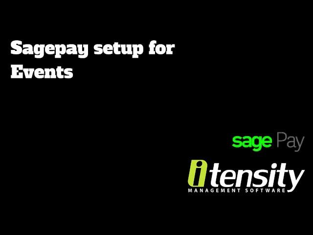 Sagepay Setup for events