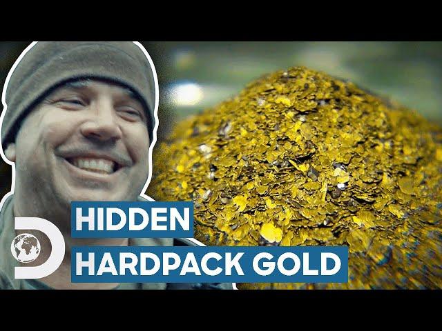 Chunky Gold Nuggets Hidden Inside Hardpack | Gold Rush: White Water