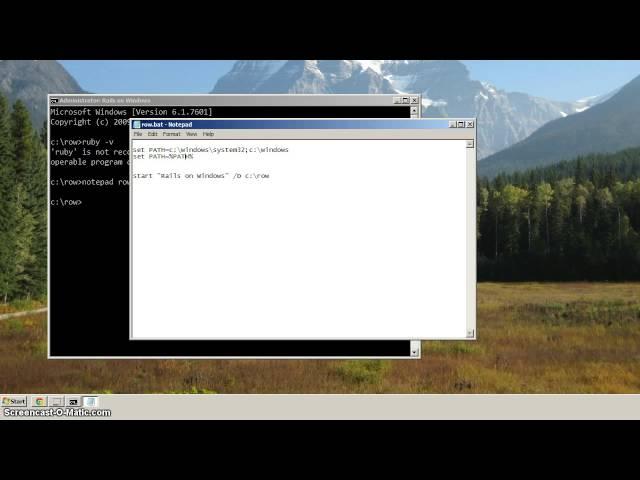 How to install Ruby on Rails on Windows 7 - Part 2, Ruby