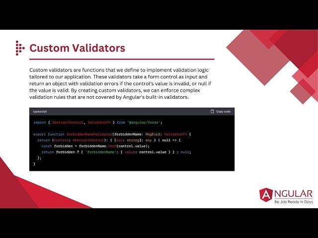 Creating Custom Validators And Async Validators In Angular | Chapter 6.5/10 | LearnCodeExpress