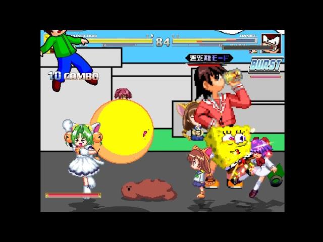 MUGEN - SpongeBob/Dejiko VS Daniel/Mio Kouzuki