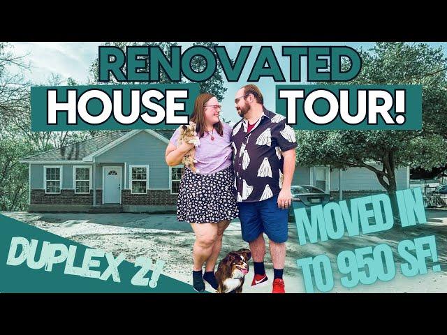 MOVED in house tour of my new 950 sq foot DUPLEX! Texas normal person real estate investing!