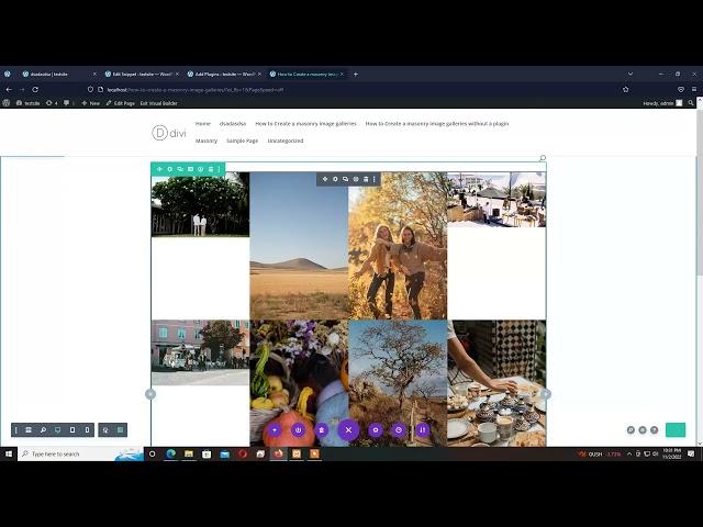 How to add Divi masonry image galleries