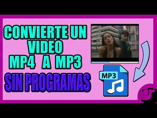 Como convertir un video mp4 a mp3 sin programas y al instante 2024