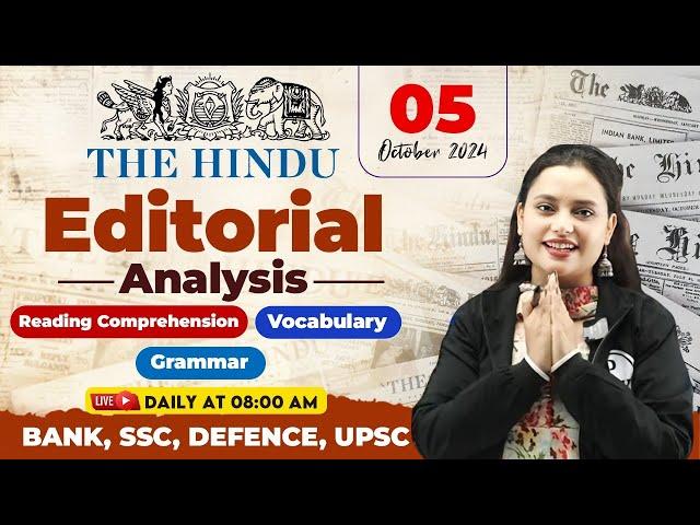 Editorial Analysis | 05 October | The Hindu Editorial Today, Vocab, Reading, Grammar | Rupam Ma'am