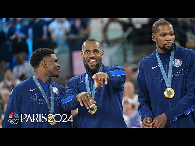 LeBron James, Steph Curry and Team USA receive their gold medals | Paris Olympics | NBC Sports