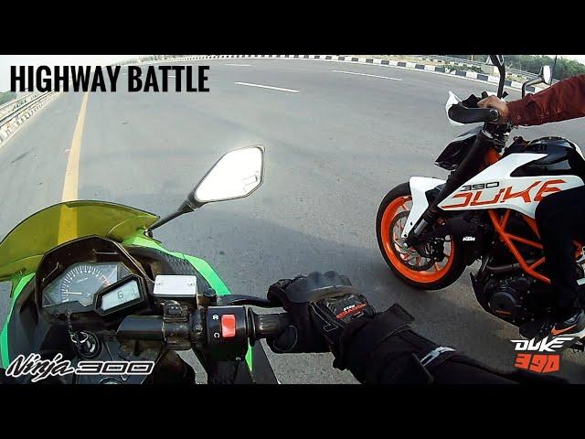 NINJA 300 VS DUKE 390 RACE | TOP END | HIGHWAY