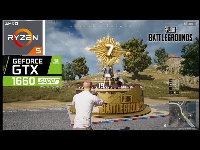 PUBG Battlegrounds | Ryzen 5 3600 + GTX 1660 super 6GB