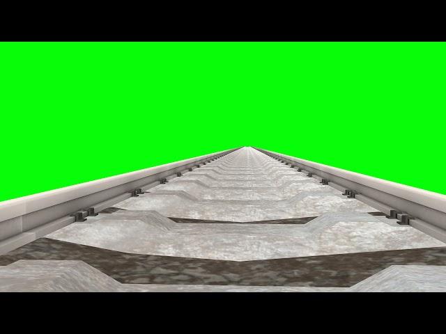 Green Screen Railway Track footage 2