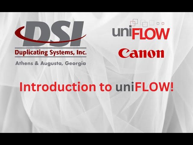 uniFLOW Inroduction with DSI.