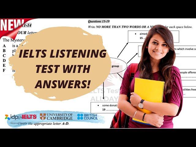 IELTS LISTENING PRACTICE TEST WITH ANSWERS  | MUST TRY! | OFFICIAL TEST