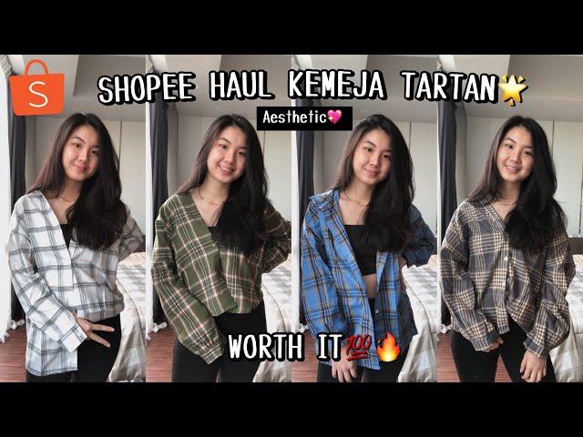 SHOPEE HAUL KEMEJA OVERSIZE KOREA  | OOTD BERKUALITAS WAJIB PUNYAA!!