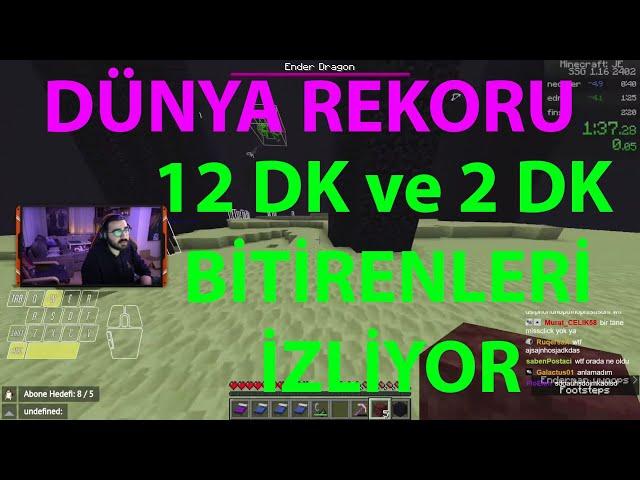 Videoyun-MINECRAFT 12DK ve 2DK BİTİRENLERİ İZLİYOR