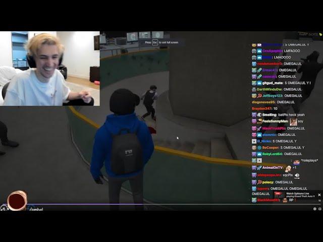 xQc reacts to Sykkuno reacting to his HIGH-PITCHED SCREAMS | GTA V RP NoPixel 3.5