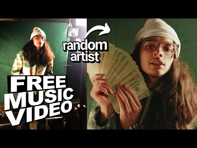 I Shot a FREE Music Video For a Random Artist