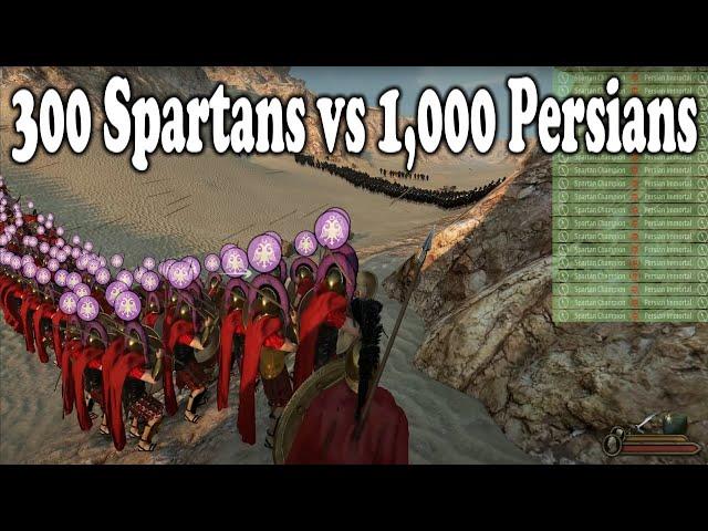 300 Spartans vs 1,000 Persians - Mount and Blade 2 Bannerlord